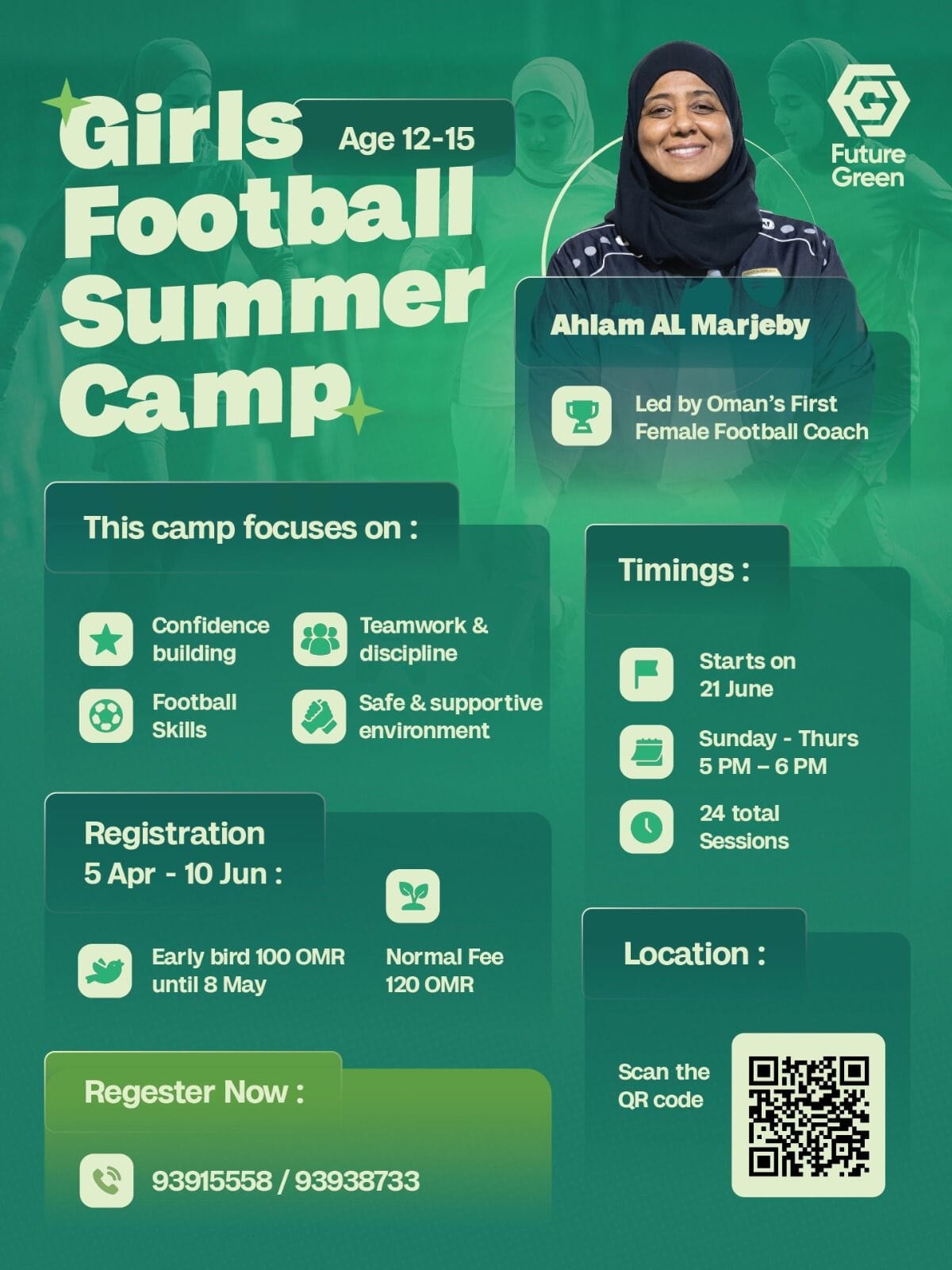 Girls Football Summer Camp ( Age 12 - 15 )